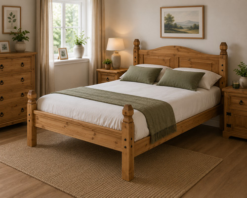 Solid pine distressed - in, a