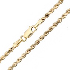 9ct Yellow Gold Rope Chain Necklace By Citerna