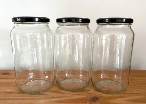 X900ml large empty glass - 3, x900ml/1l