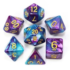 Polyhedral Dice Set with Pouch