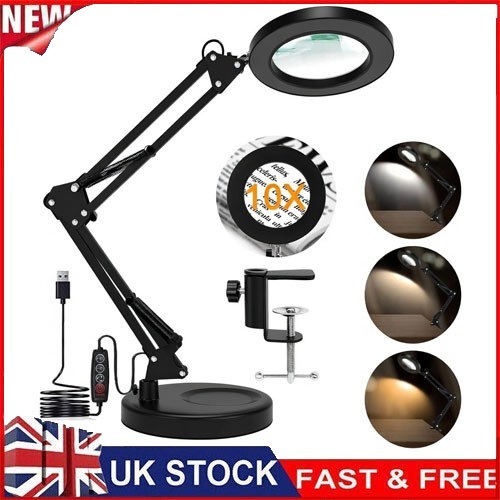 Desk 10x magnifier glass led - desk,