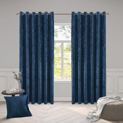 Luxury crushed velvet curtains - crushed,