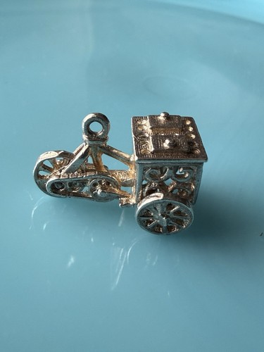 Vintage silver charm - silver,