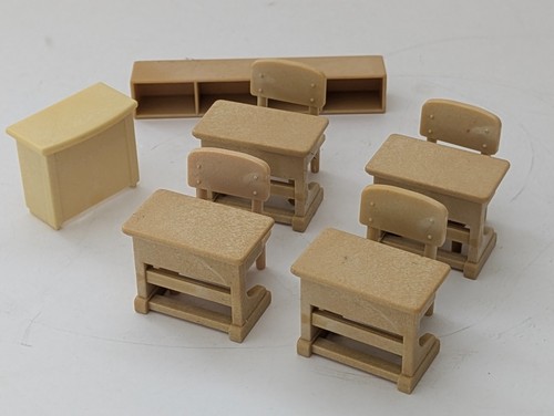 Sylvanian school spares desks - sylvanian,
