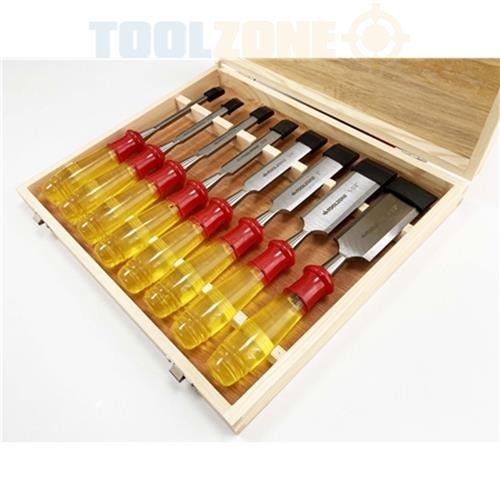 8pc bevel edge wood chisels - wood,