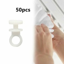 50xPlastic Curtain Track Hooks