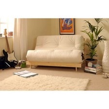 Cream Double Futon And Wooden Base...Brand new in packaging  Absolute Bargain!!