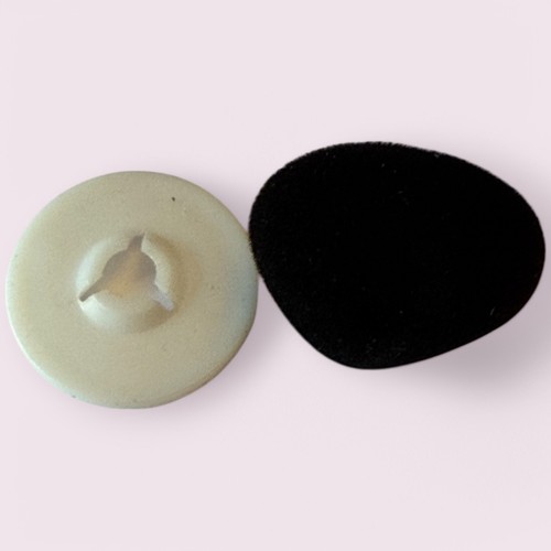 30mm black flocked - flocked, triangle