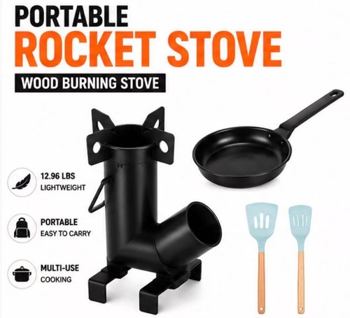 Portable camping rocket stove - camping,