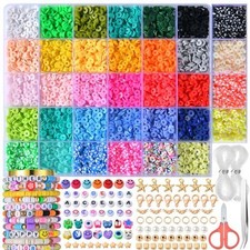 DIY Clay Beads Bracelet Making Kit 34 Colors High Quality 8500PCS Accessories