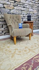 PARKER KNOLL BUTTON BACK NURSING CHAIR IN BIRMA GOLD