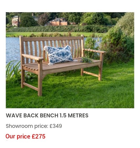 Wave back bench - wave,