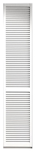 Wooden open louvre wardrobe - wooden,