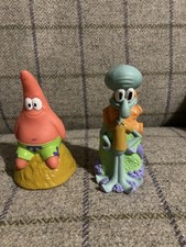 SPONGEBOB SQUARE PANTS PATRICK STAR  SQUIDWARD FIGURE Toys Bath toy Rubber 2003