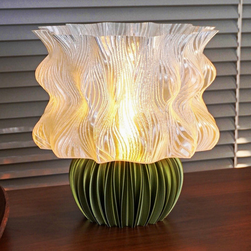 Textured wavy table lamp - wavy,