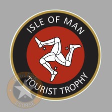 ISLE OF MAN TOURIST TROPHY ILE DE MAN STICKER RACING TRACK 7.5cm (IA049)