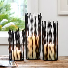 Set of 3 Black Metal Wire