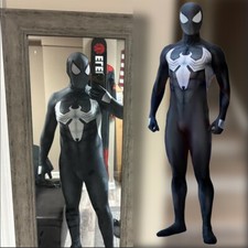 Upgraded Black Venom Spiderman Jumpsuit Spandex Halloween Cosplay Suits Costume