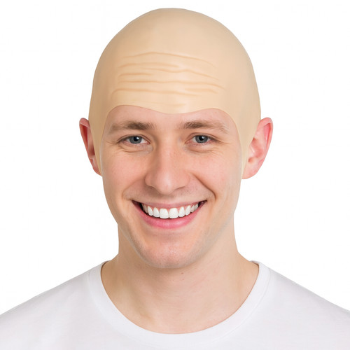 Latex bald cap realistic - bald, skin