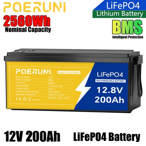 12v 200ah lifepo4 lithium - 200ah,