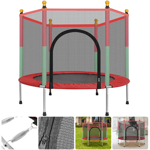 5ft kid trampoline with safety - kid,