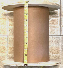 Wooden Cable Core Reel Spool 12" X 11" Center is Cardboard
