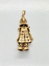 9ct Yellow Solid Gold Clown