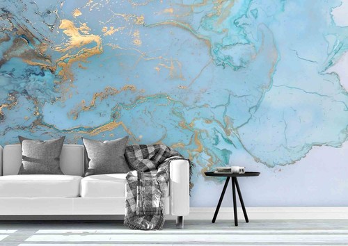 Marbled blue golden - 3d,