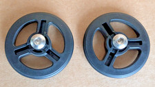 Brompton P Line / T Line Advance Black Roller Wheels & Bolts - Dealer Retail £33