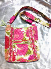 Vera Bradley Hello Dahlia patterned hipster cross-body purse Excellent Condition
