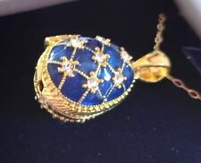 FABERGE EGG PENDANT WITH ANGEL SURPRISE -BEAUTIFUL