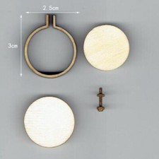 10pcs Mini Embroidery Hoop Ring Wooden Cross Stitch Frame Hand Crafts Tool