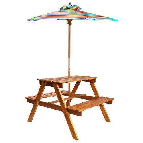Kids picnic table with parasol - kids,