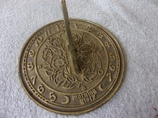 Brass Sundial Round Morning