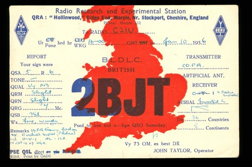 Qsl amateur radio 2bjt john - qsl,