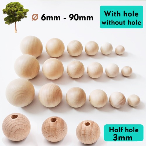 Wooden balls natural craft - balls,