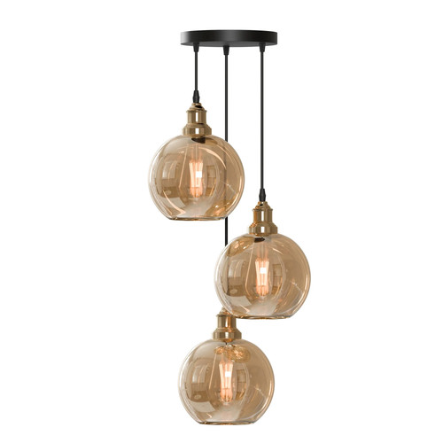 Chandelier vintage smoked - chandelier,
