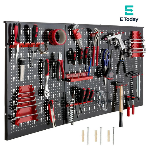 Wall mounted tool peg board - wall,