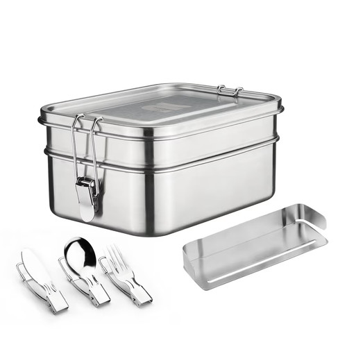 Tier stainless steel lunch - 2-tier,