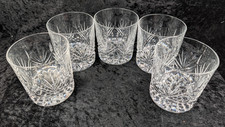 Edinburgh Crystal Double Old Fashioned Size Hand Cut Glasses Tumblers 9cm Height