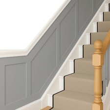 15 Pack Shaker Wall Panelling Kit 10x 100cm & 5x 50cm MDF Slats Paintable DIY