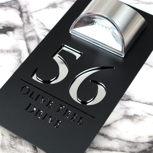 Laser house number plaques - house,