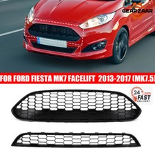 Front Upper+Lower Bumper Grille Honeycomb For Ford Fiesta Zetec-S MK7 7.5 13-17