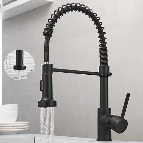Matt black monobloc kitchen - monobloc,