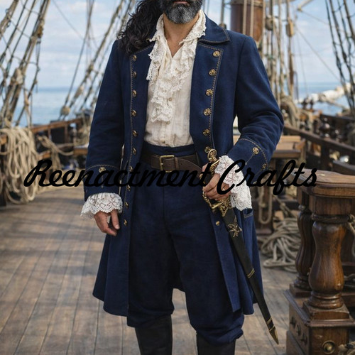 Navy blue wool - navy, captain