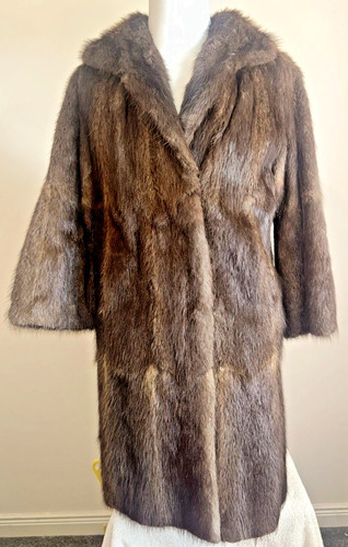 Real mink fur coat - real, brown