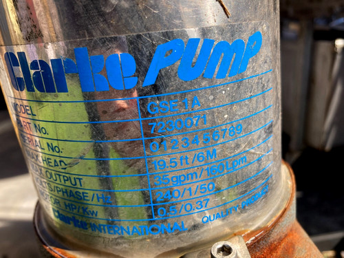 Clarks submergible water pump - clarks,submergible,