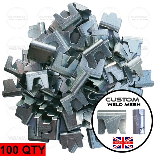 100x wire mesh clips gabion - mesh,