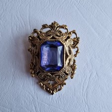 Antique Gold Tone Dress Clip