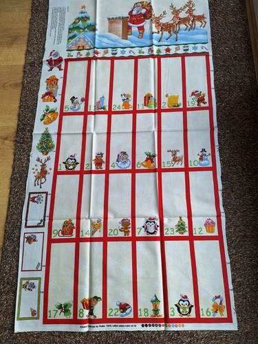 Advent calendar fabric panel - fabric,